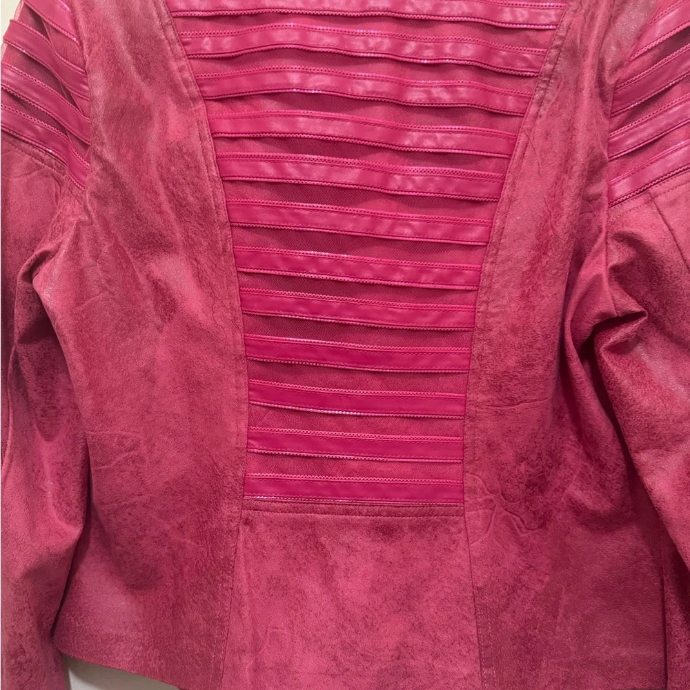 NWT Frank Lyman Designer Moto Jacket – Luxe Faux Leather - Picture 3 of 16